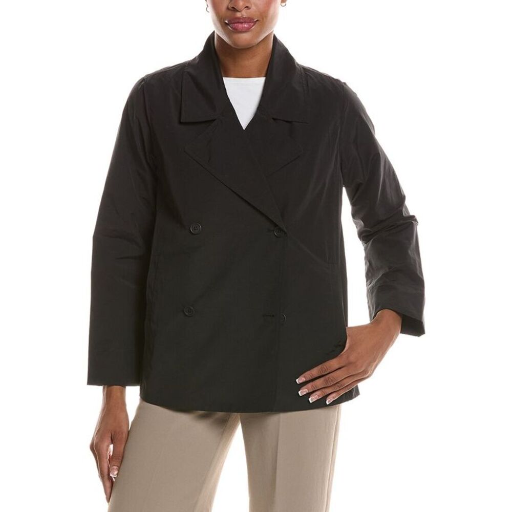 Eileen Fisher Womens Petite Trench Coat